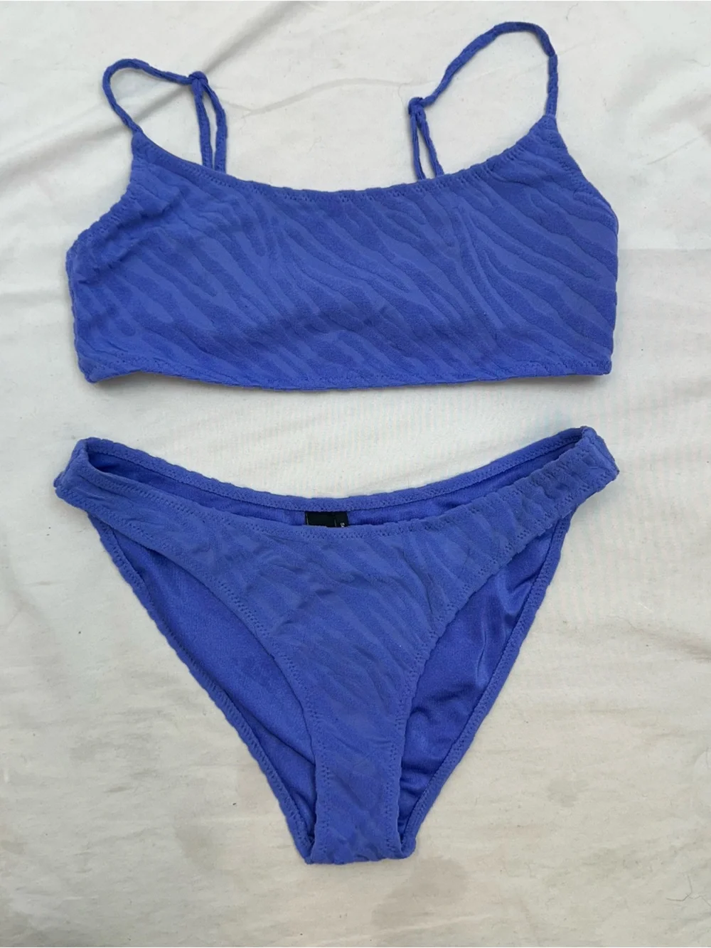 triangl swimwear purple Textured Bikini Two-Piece